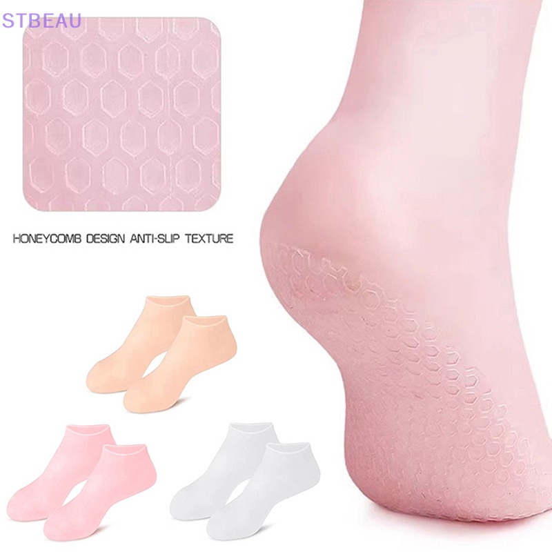 [cxSTBEAU] ถุงเท้าซิลิโคน ให้ความชุ่มชื้น ป้องกันผิวแห้งแตก 1 คู่【 MME 】 - รูปที่ 3
