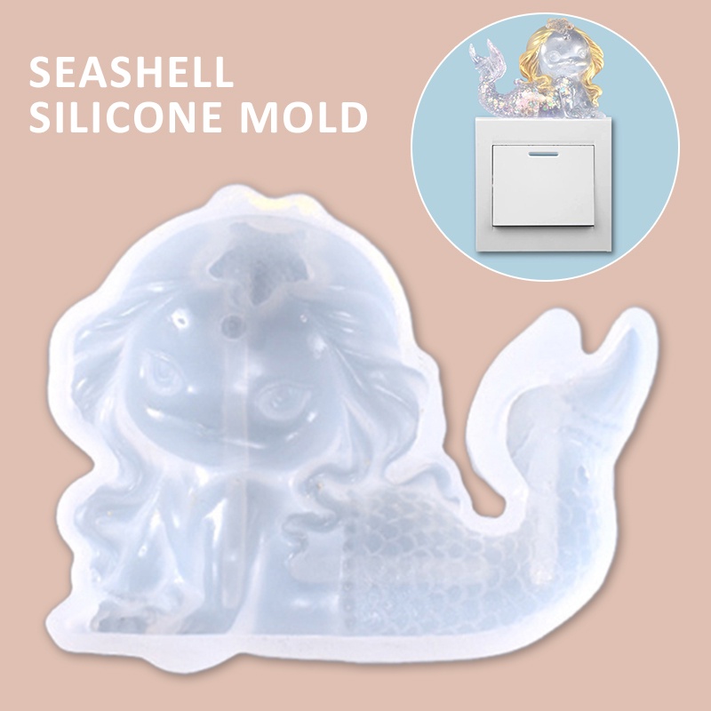 Silicone Mold DIY Decor Seashell Mermaid Crystal Epoxy Resin Casting Mould