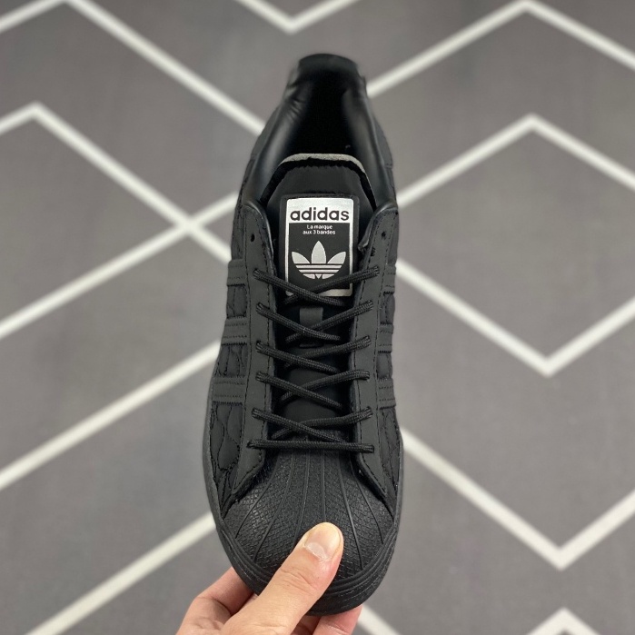 Adidas Clover SUPERSTAR Men's and Women's New Shell Headboard Shoes Black