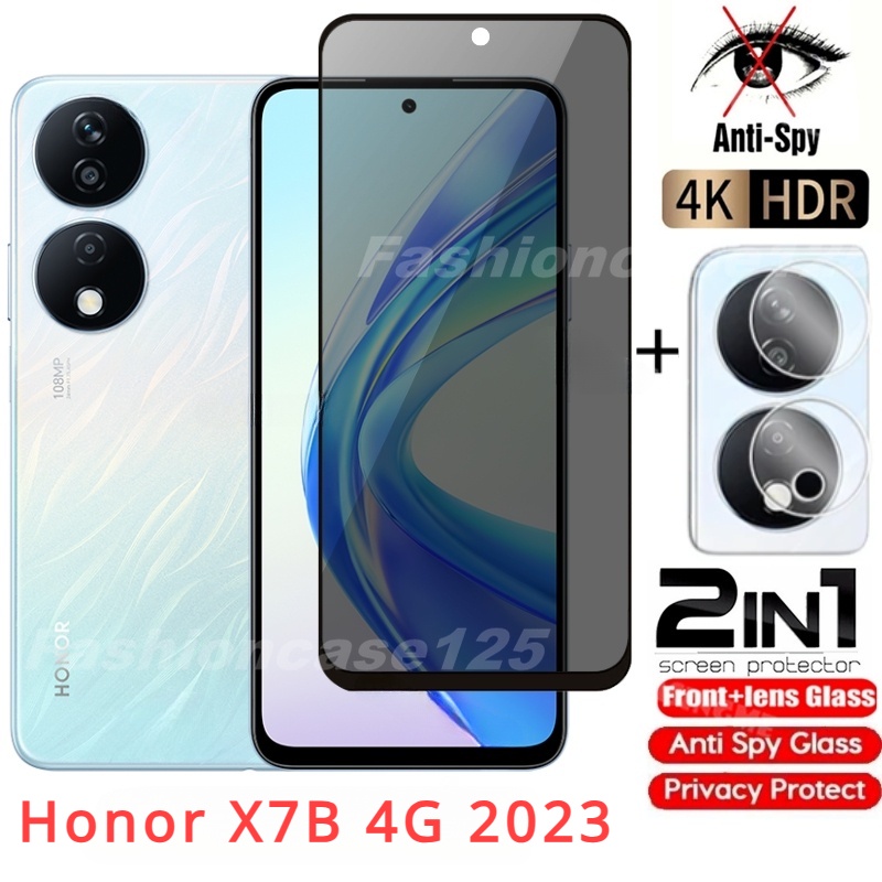 ฟิล์มกระจกนิรภัยกันรอยหน้าจอ ป้องกันการแอบมอง เพื่อความเป็นส่วนตัว สําหรับ Honor X7b 4G 2023 X7b X7b