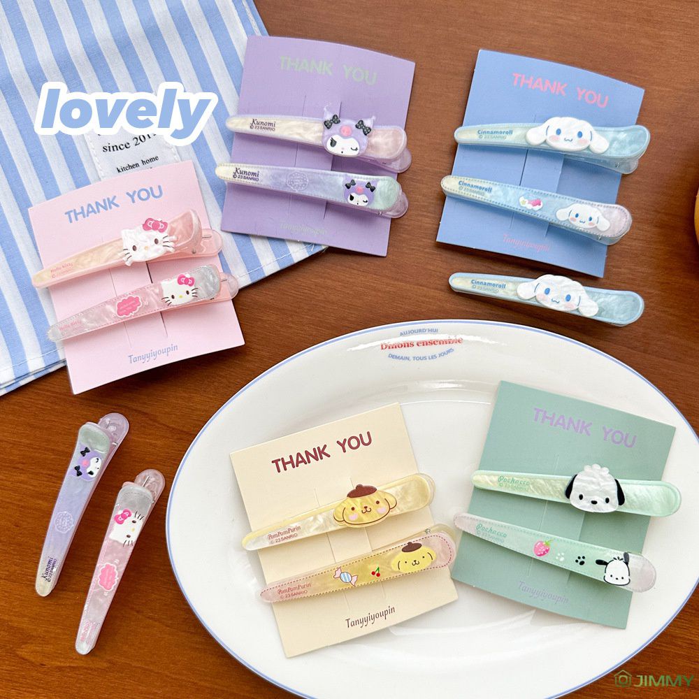 SANRIO กิ๊บติดผมหน้าม้า ลายการ์ตูน Cinnamoroll My Melody Kuromi น่ารัก เหมาะกับของขวัญ สําหรับเด็กผู้หญิง จํานวน 1 ชิ้น 2 ชิ้น