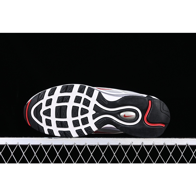 ของแท้ 100% Nike Air Max 97 OG QS Silver Bullet 2017 รองเท้ากีฬาลำลองสีเทาสำหรับผู้หญิงและผู้ชาย แฟ