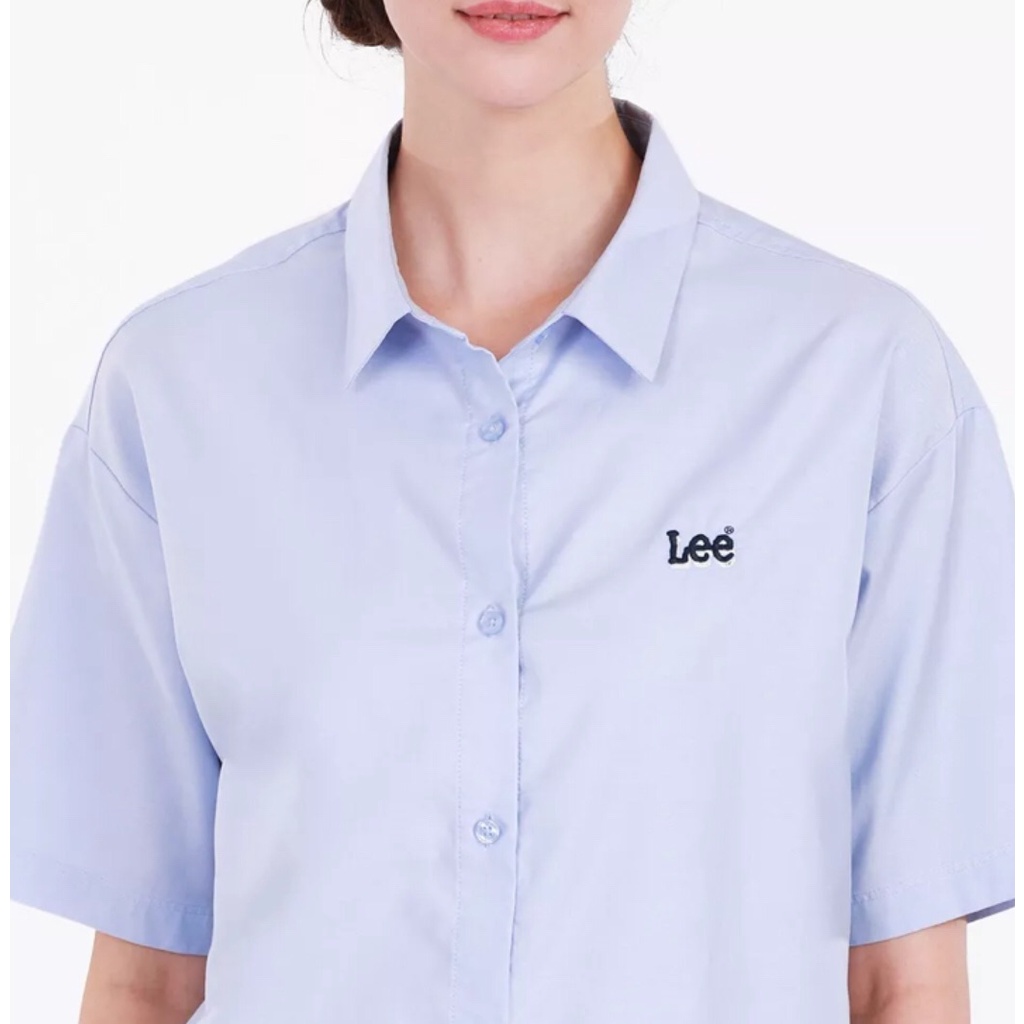 LEE เสื้อเชิ้ต แขนสั้น ผู้หญิง สีฟ้า ของแท้จากSHOP