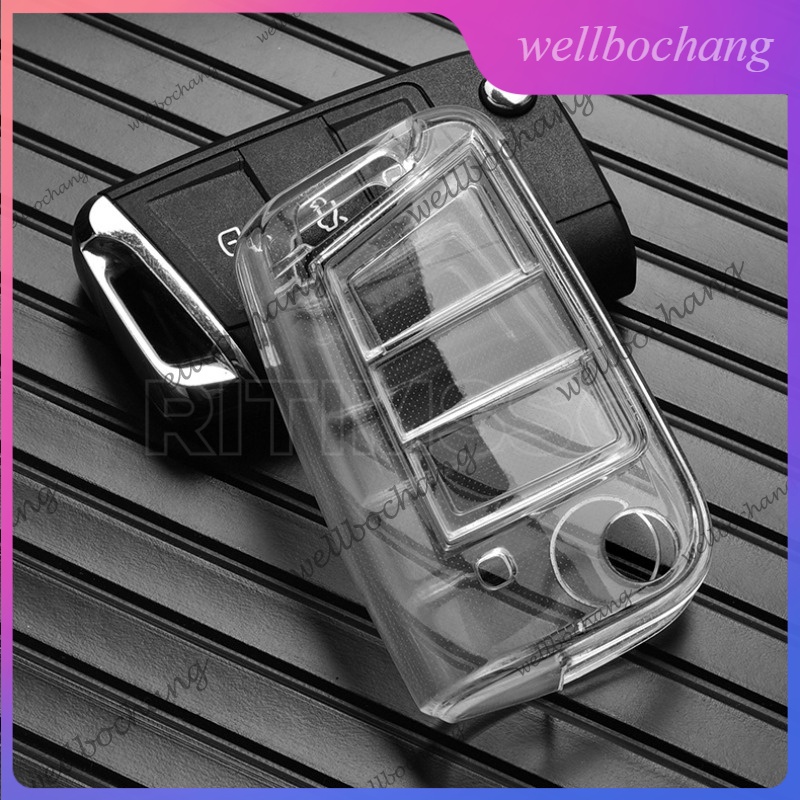 Soft TPU กุญแจรถคลุมทั้งหมด Fob สําหรับ VW Volkswagen Golf 7 MK7 Tiguan MK2 สําหรับที่นั่ง Ateca Leo