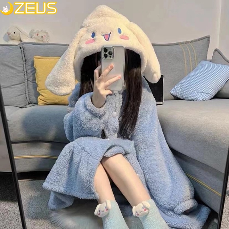 พร้อมส่ง ชุดมาสคอตผู้ใหญ่ ชุดนอนการ์ตูนสตรอเบอร์รี่หมี ชินนาม่อน ไมค์ตาเดียว เมโรดี้ กำมะหยี่ปะการังอบอุ่นชุดนอน