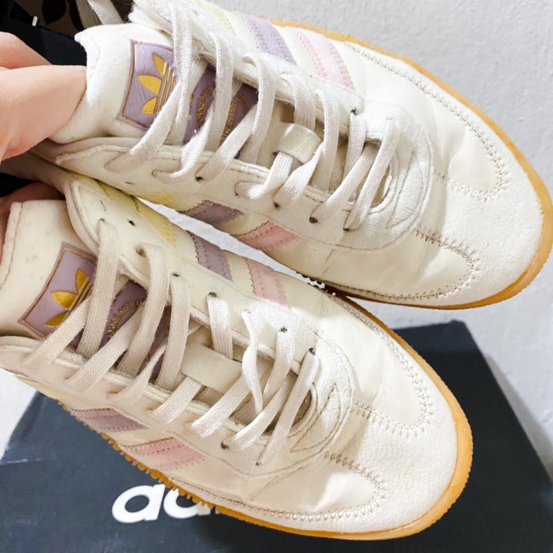 Adidas SambaRose 'White Pink Purple' 38.5/24 มือสอง แฟชั่น