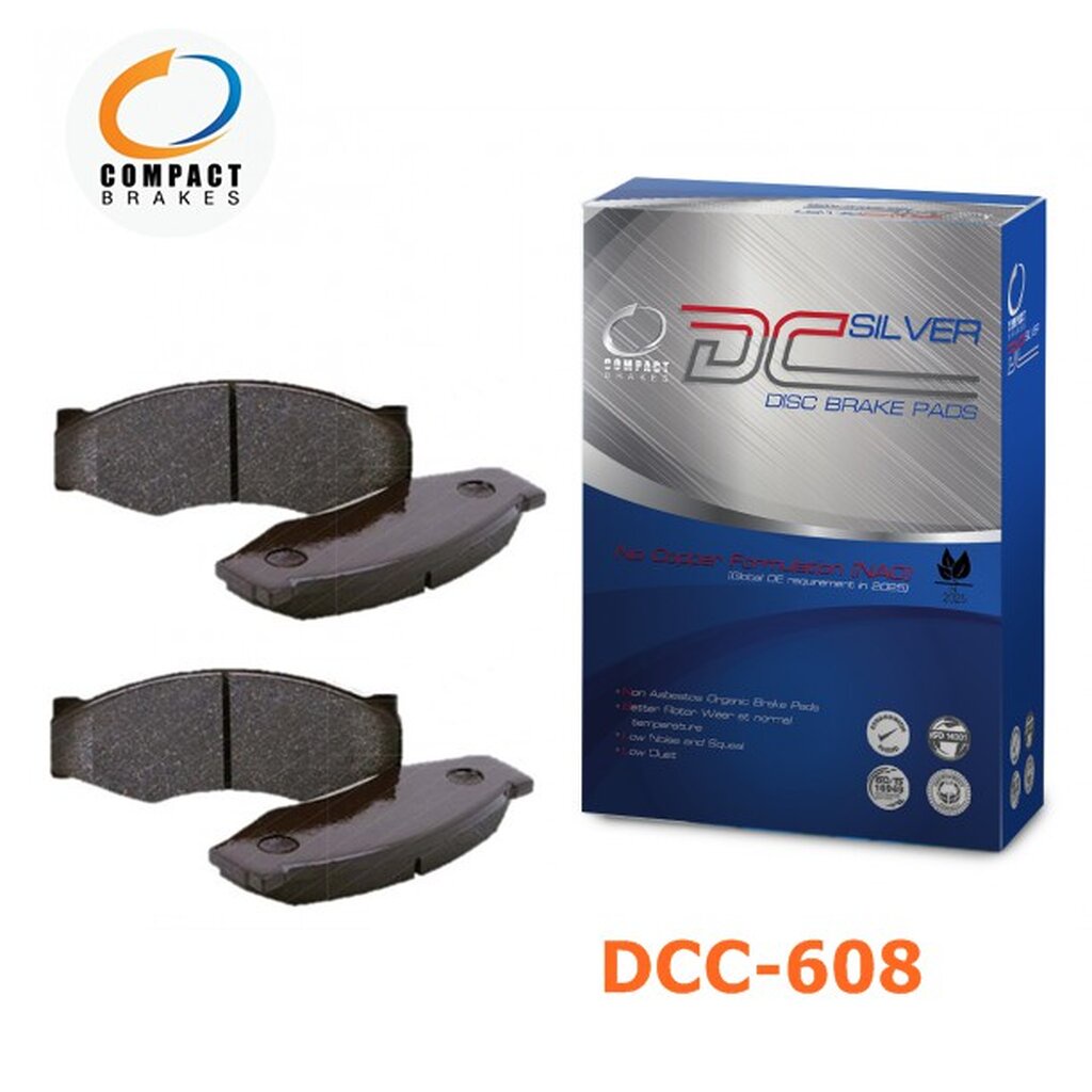 Compact Brakes ผ้าเบรคหน้า Mitsubishi MIRAGE, ATTRAGE 1.2 ปี 2012 (DCC-608)