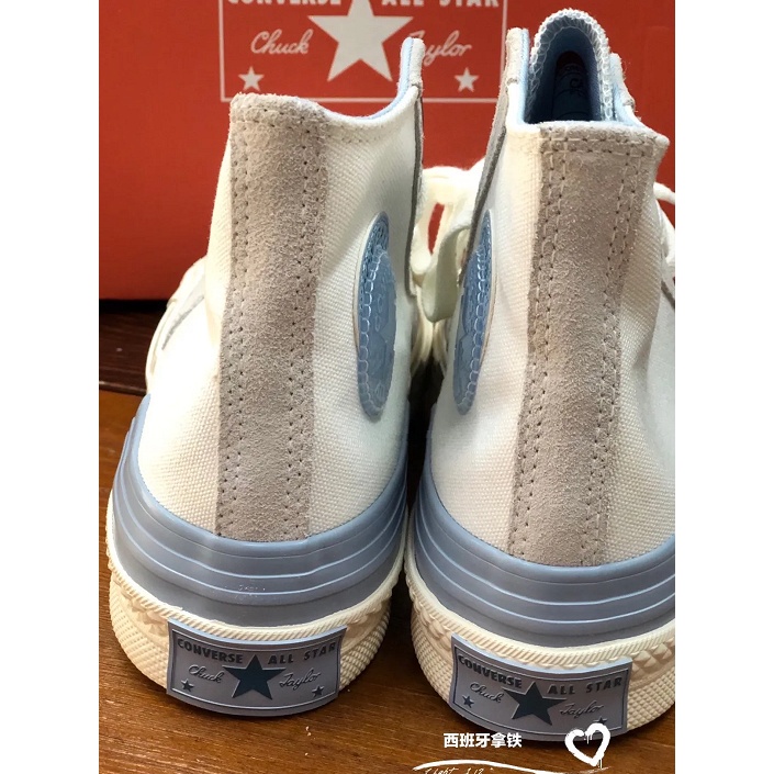 CONVERSE 1970S CHUCK TAYLOR ALL STAR 1970S ป้ายคริสตัล Patchwork Deconstructed Mandarin Blue สีม่วง