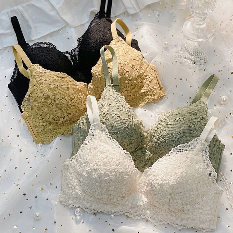 เสื้อชั้นในลูกไม้ไร้โครง ฟองน้ำบาง ดีไซส์สวย เซ็กซี่ เสื้อในและกางเกงในขายแยกกัน ไม่ได้ขายเป็นเซ็ต