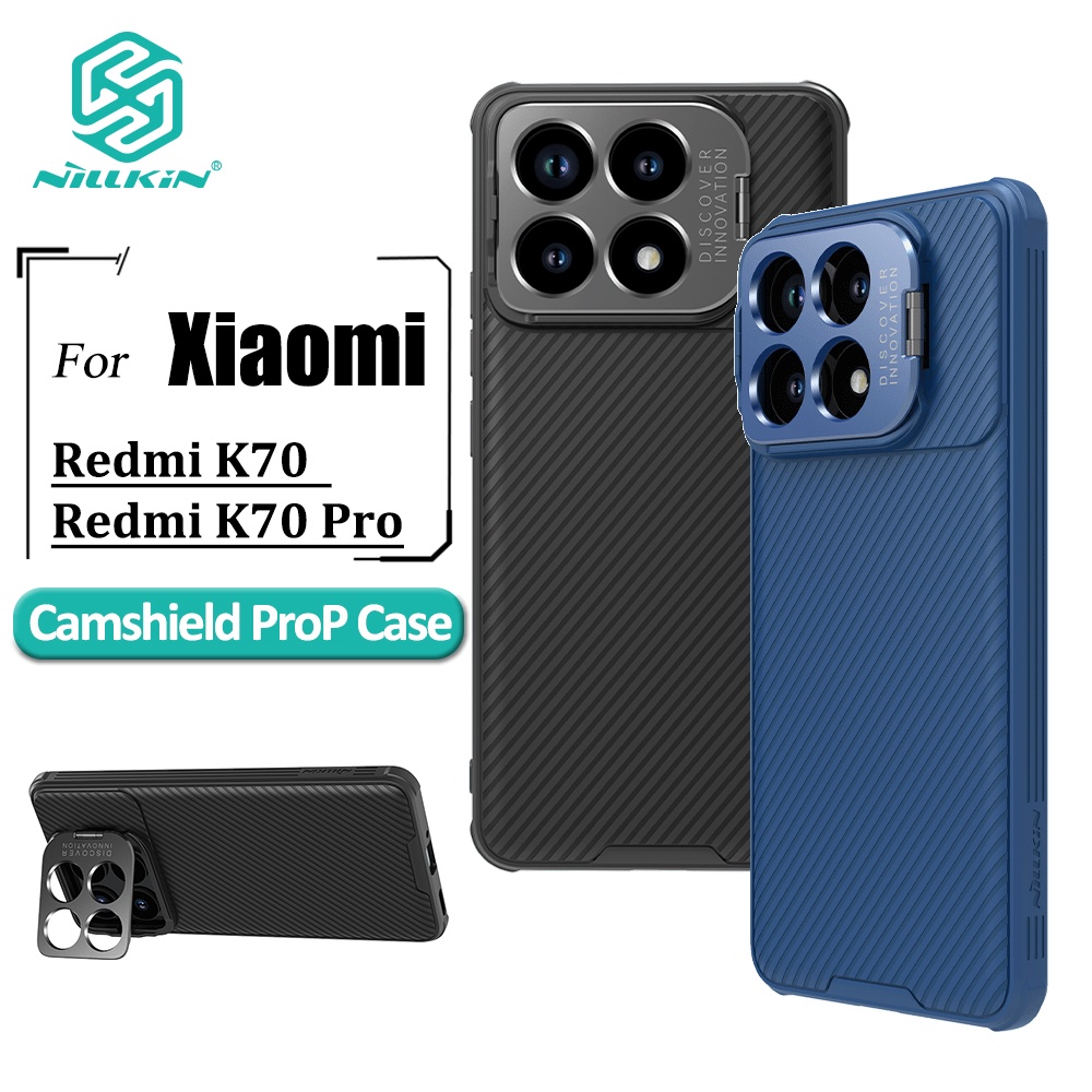 Nillkin เคสโทรศัพท์มือถือ ฝาพับ ป้องกันเลนส์กล้อง พร้อมขาตั้ง สําหรับ Redmi K70 K70 Pro