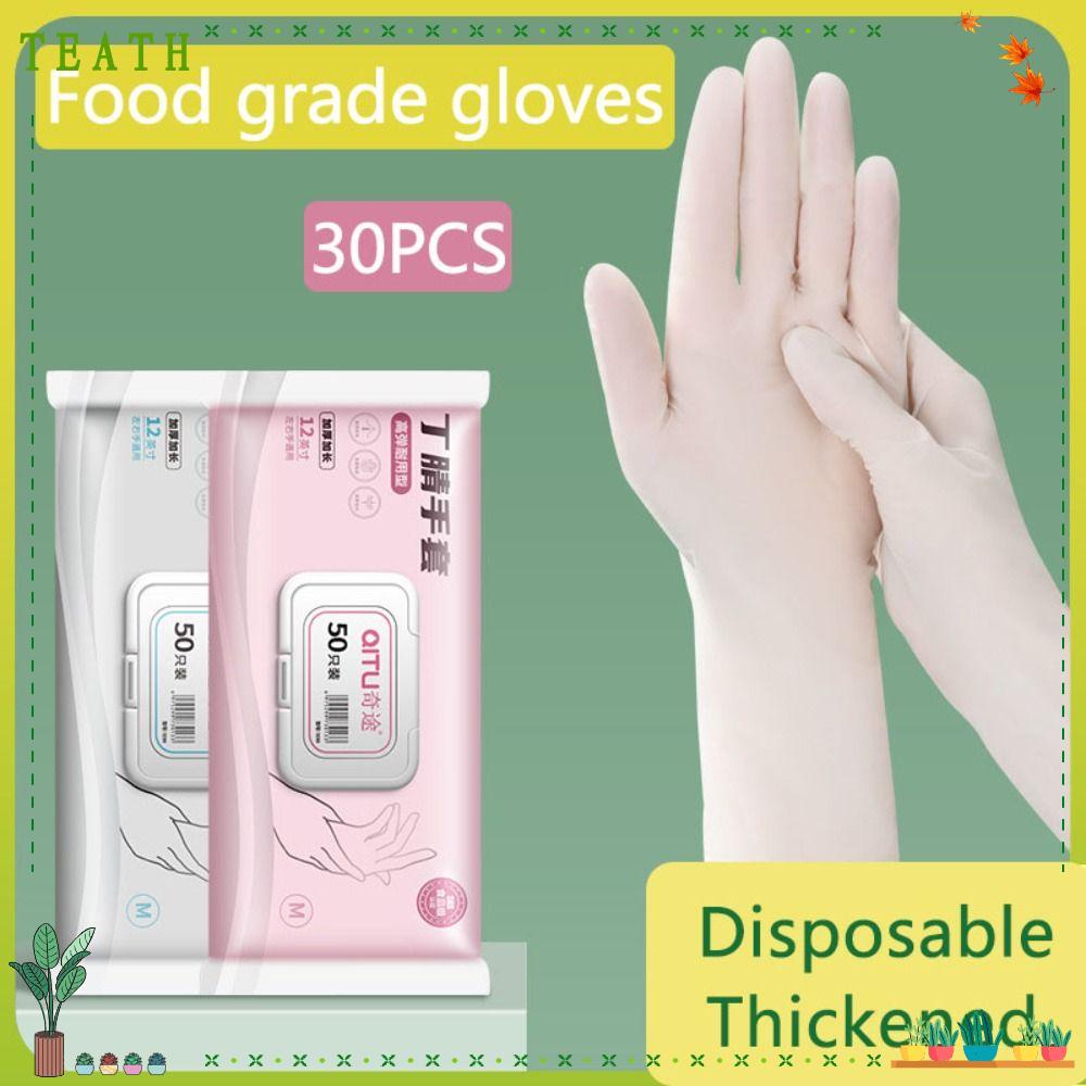 Teath ถุงมือยาว แบบใช้แล้วทิ้ง ทนทาน สําหรับล้างจาน
