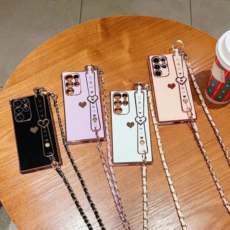 เคสโทรศัพท์มือถือแบบนิ่ม TPU กันกระแทก พร้อมสายคล้อง และที่ตั้งวาง และสายคล้อง หรูหรา สําหรับ Samsung S24 S23 S22 Ultra Plus S23 S21 S20 FE ราคา ถูกที่สุด ดีลบีเคเค แกลเลอรีภาพที่ 8