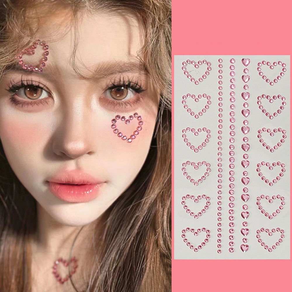 สติกเกอร์เพชร รูปใบหน้า และร่างกาย 3D มีกาวในตัว อุปกรณ์เสริม สําหรับงานปาร์ตี้ 1 ชิ้น