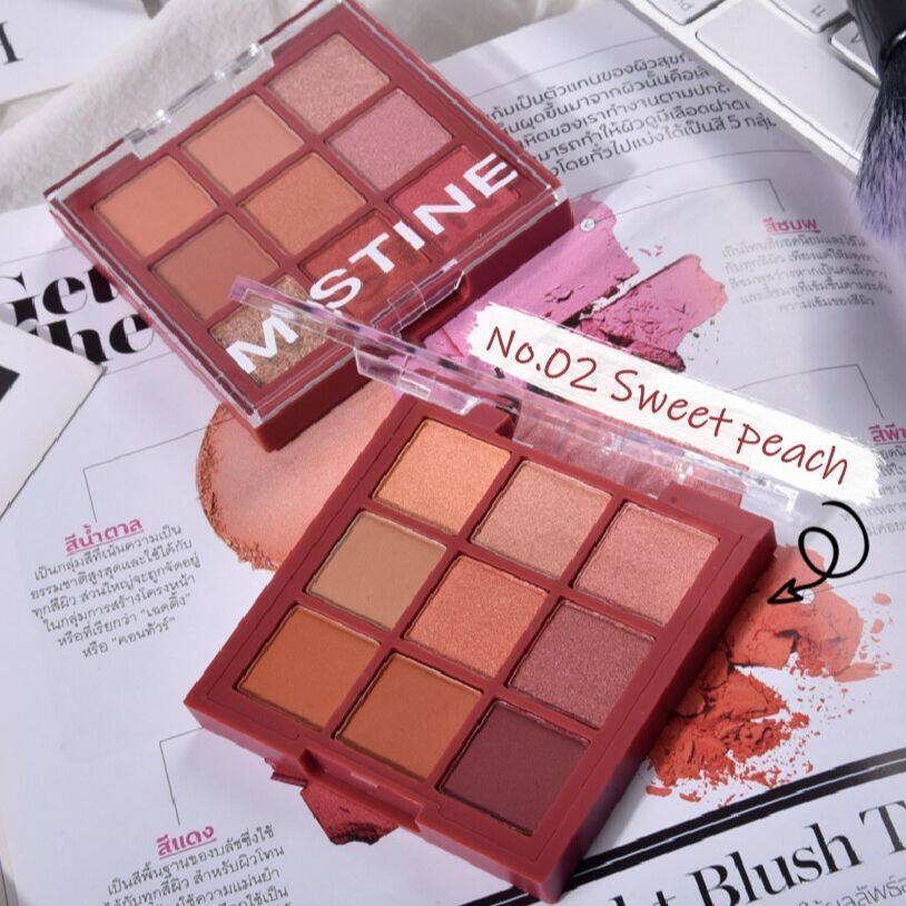 MISTINE BLEND ME EYESHADOW PALETTE อายแชโดว์ 0.8*9G（ทั้งแบบเนื้อแมตต์ และ เนื้อกริตเตอร์