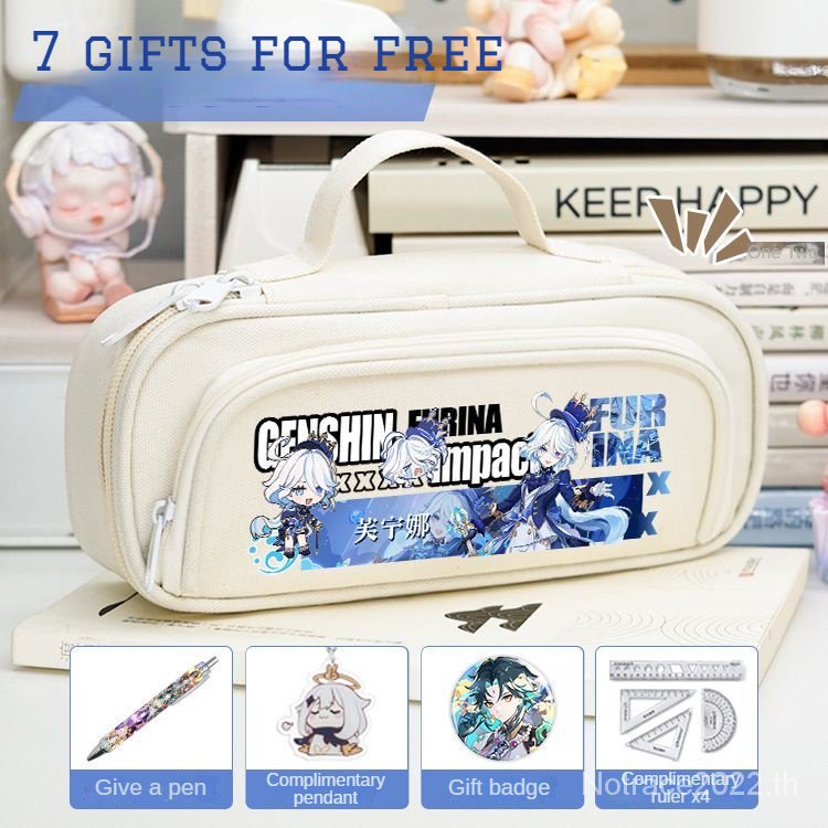 ★Genshin Impact★Furina กระเป๋าดินสอ ความจุขนาดใหญ่ สองมิติ สําหรับใส่เครื่องเขียน