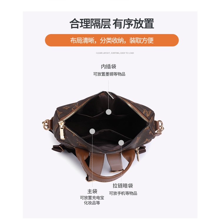 กระเป๋าเป้สะพายหลังลําลอง ขนาดใหญ่ จุของได้เยอะ เข้ากับทุกการแต่งกาย แฟชั่นทันสมัย สไตล์เกาหลี สําหรับผู้หญิง - รูปที่ 7