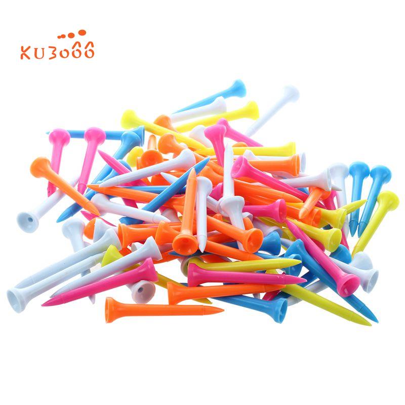 【ku3066】ที่ตั้งลูกกอล์ฟ พลาสติก คละสี 54 มม. 100 ชิ้น