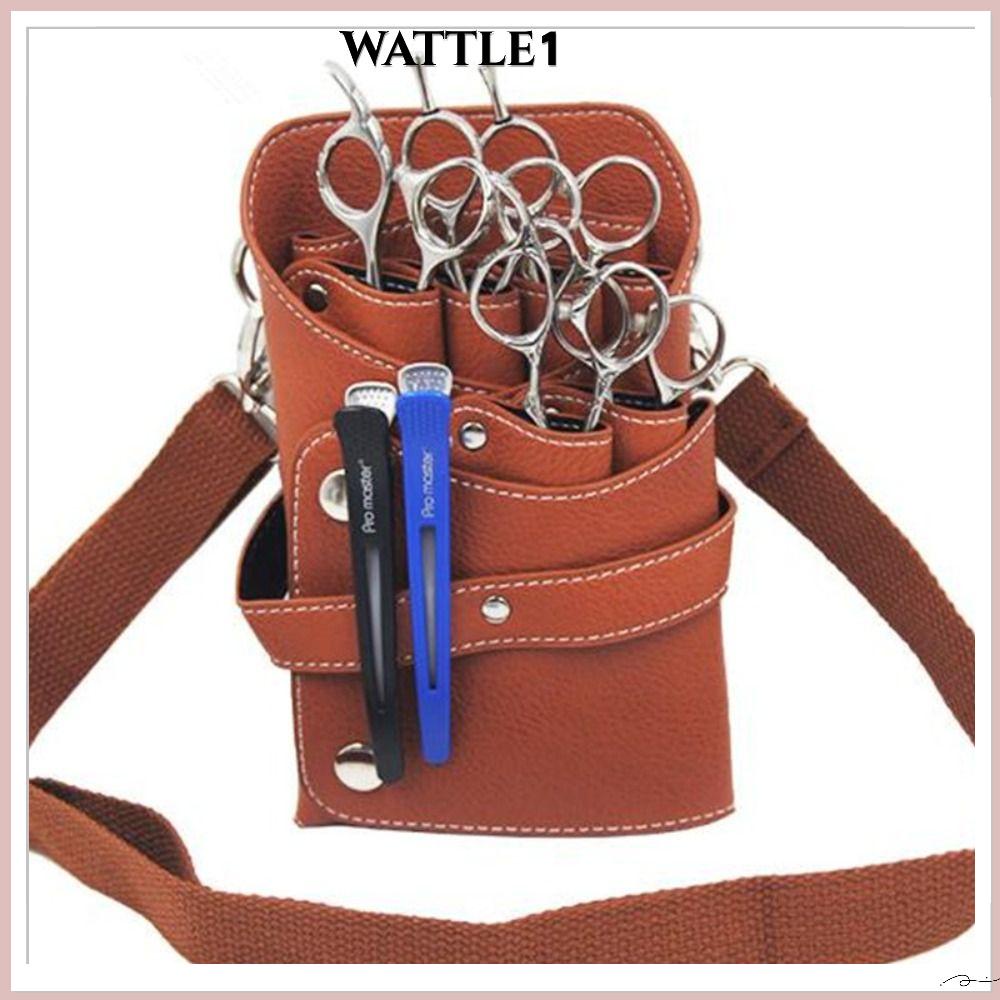 Wttle กระเป๋าคาดเอว หนัง PU สําหรับใส่กรรไกรตัดผม กรรไกรตัดผม