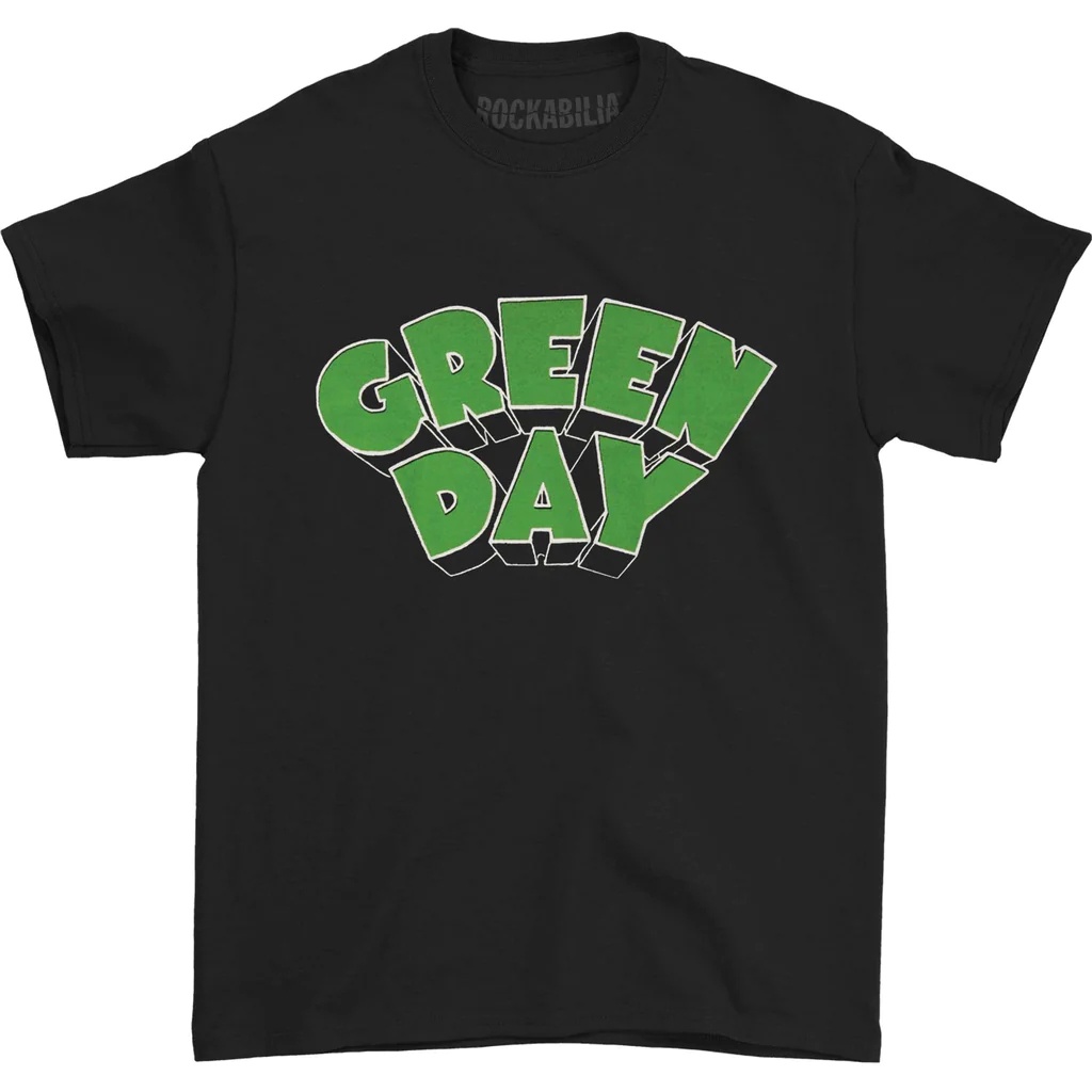 พิมพ์ลาย เสื้อยืด พิมพ์ลาย Green Day Font | เสื้อยืด สไตล์พังก์ร็อค