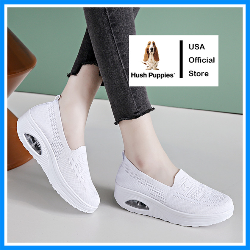 Hush Puppies รองเท้าผู้หญิง รองเท้าฤดูร้อนของผู้หญิง รองเท้าเรือ ส้นแบน ผู้หญิง
