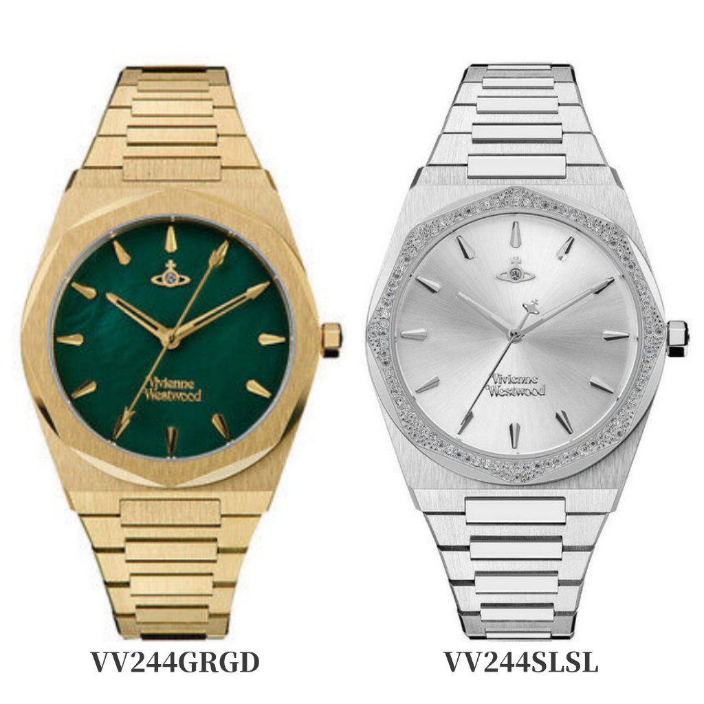 นาฬิกา Vivienne Westwood นาฬิกาข้อมือผู้หญิง นาฬิกาผู้หญิง แบรนด์เนม Brandname รุ่น VV244GRGD VV244SLSL VV244GDGR 34mm