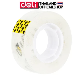 เทปใส Deli เทปกาวใส แท่นเทป กาวอะครีลิค ติดง่าย ไร่กลิ่น ขนาดพกพา ยาว 33m แพ็ค 1 ชิ้น อุปกรณ์สำนักงาน