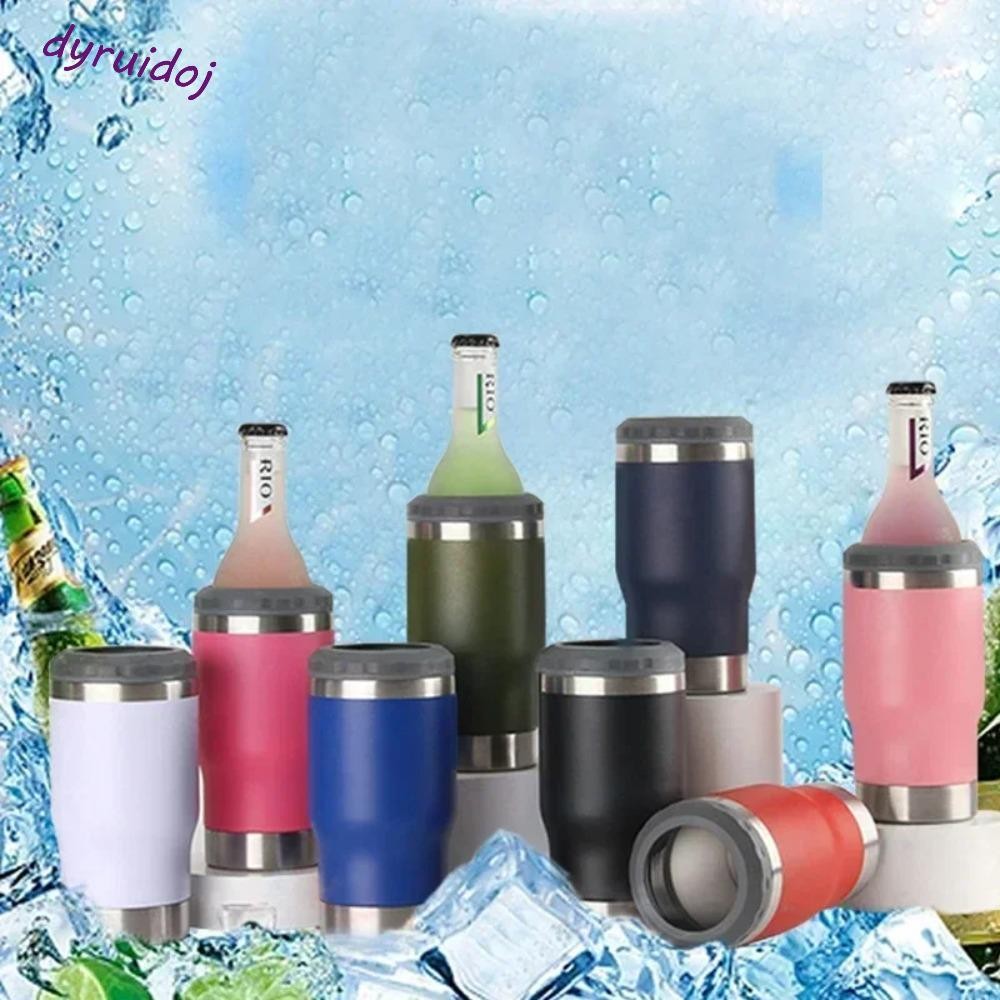 Dyruidoj1แก้วเบียร์cooler 14ozพร้อมที่เปิดขวดเบียร์ฉนวนกันความร้อนแก้ว,เก็บขวดทําความเย็นสําหรับเบียร์สองชั้นสแตนเลสสูญญากาศฉนวนถ้วยกลางแจ้ง