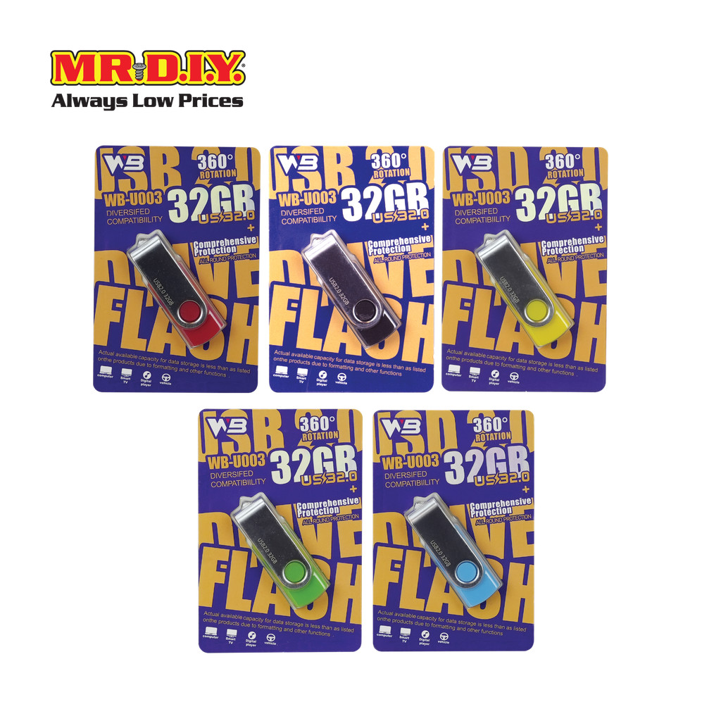 WB แฟลชไดร์ฟ USB 2.0 รุ่น WB-U003 32GB