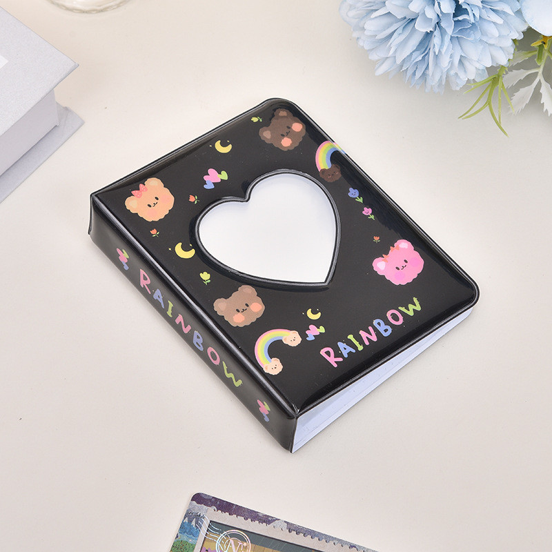 อัลบั้มรูปมินิ 3 นิ้ว/2R Ins อัลบั้มรูปการ์ดรูปหัวใจแบบกลวง ที่ใส่การ์ดรูป Kpop ที่ใส่การ์ดสะสมไอดอล