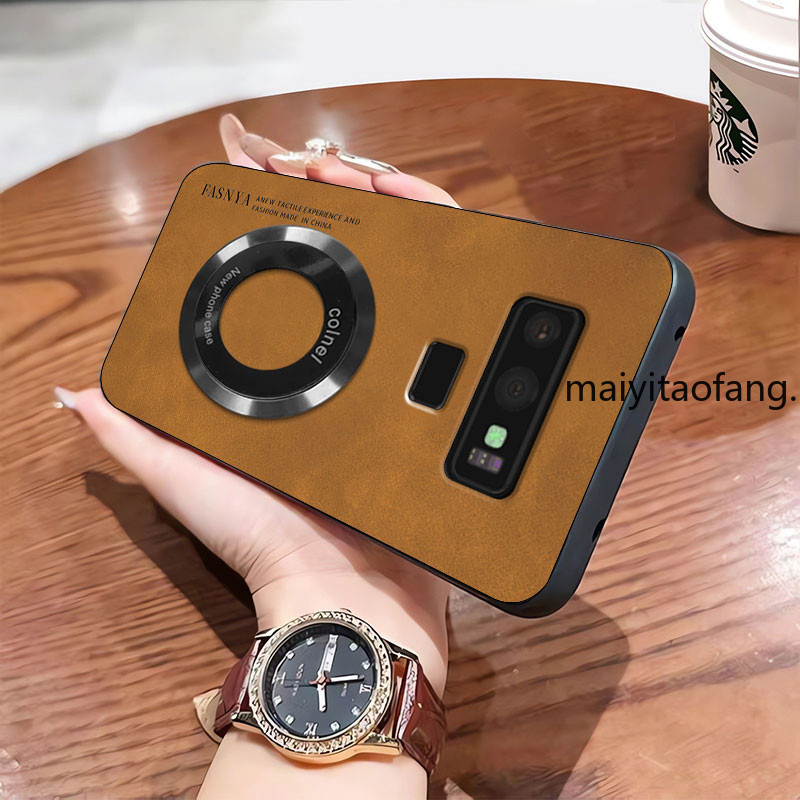 ปลอก SAMSUNG NOTE 9 เคสโทรศัพท์กันชนกันลื่นขอบนุ่มแหวนดูดแม่เหล็กแฟชั่น ฝาครอบกันกระแทก ybpycxq