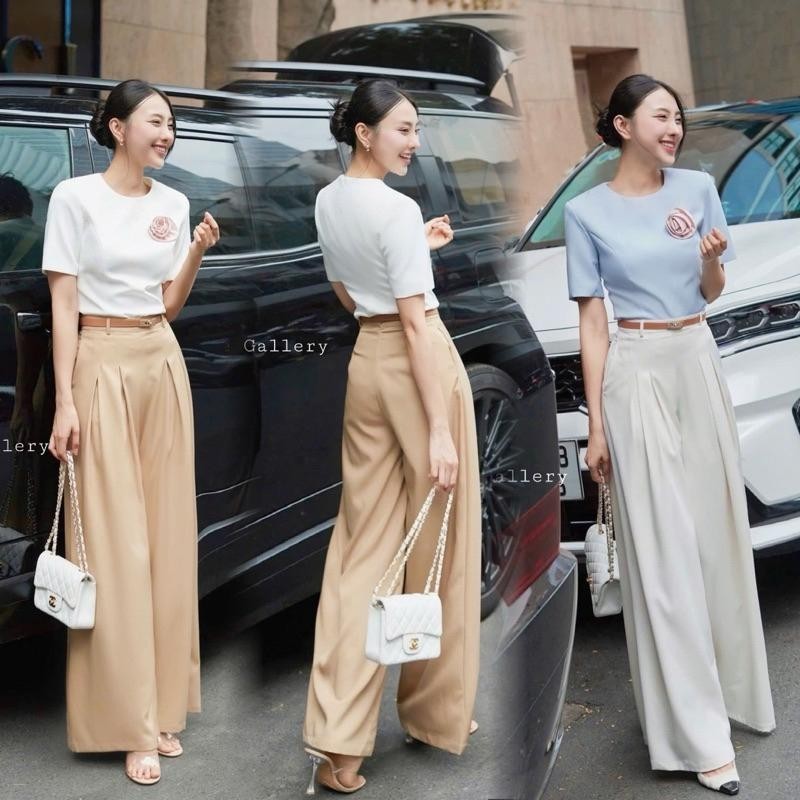 Hiso l (พร้อมส่ง) The gallery22 23 •เรียบโก้หรูหรา คลาสิคสุดๆ กับชุดเซ็ต4 ชิ้น เสื้อและกางเกงขายาวสุ