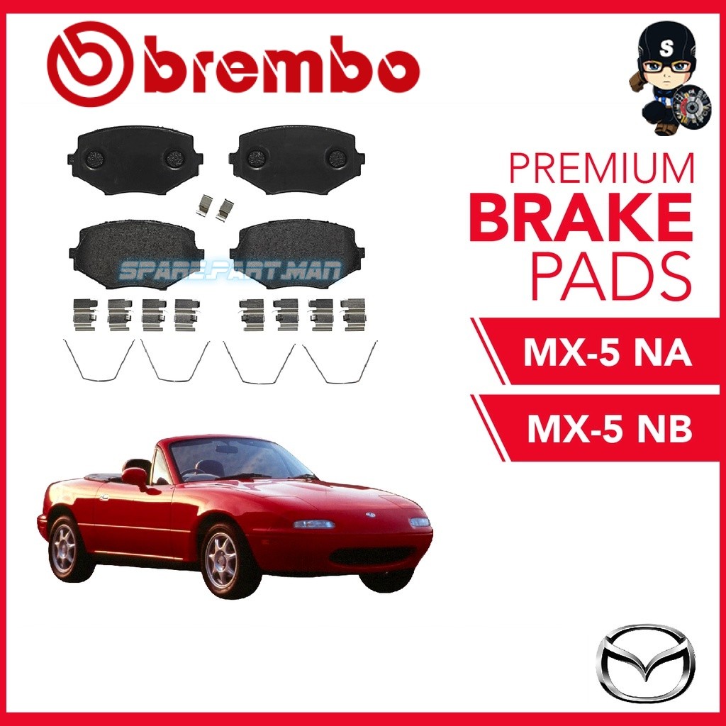 ผ้าเบรคหน้า BREMBO (1 ชุด) - Mazda MX5 NA, NB