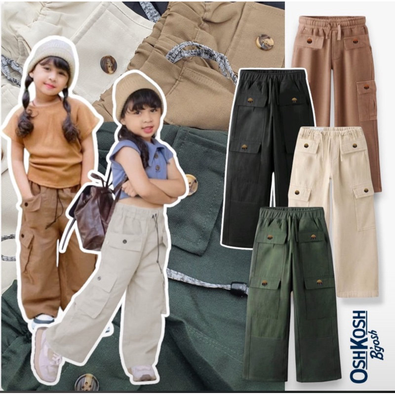 กางเกงคาร์โก้เด็กผู้หญิง OshKosh Culottes 4-8t