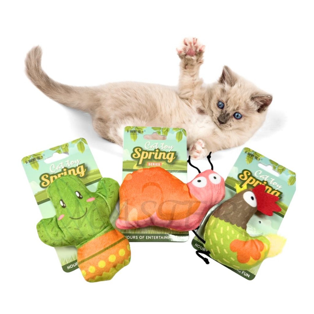 Pet toy ของเล่นสำหรับสัตว์เลี้ยง 12*10 cm กระบองเพชร,แม่ไก่,หอยทาก