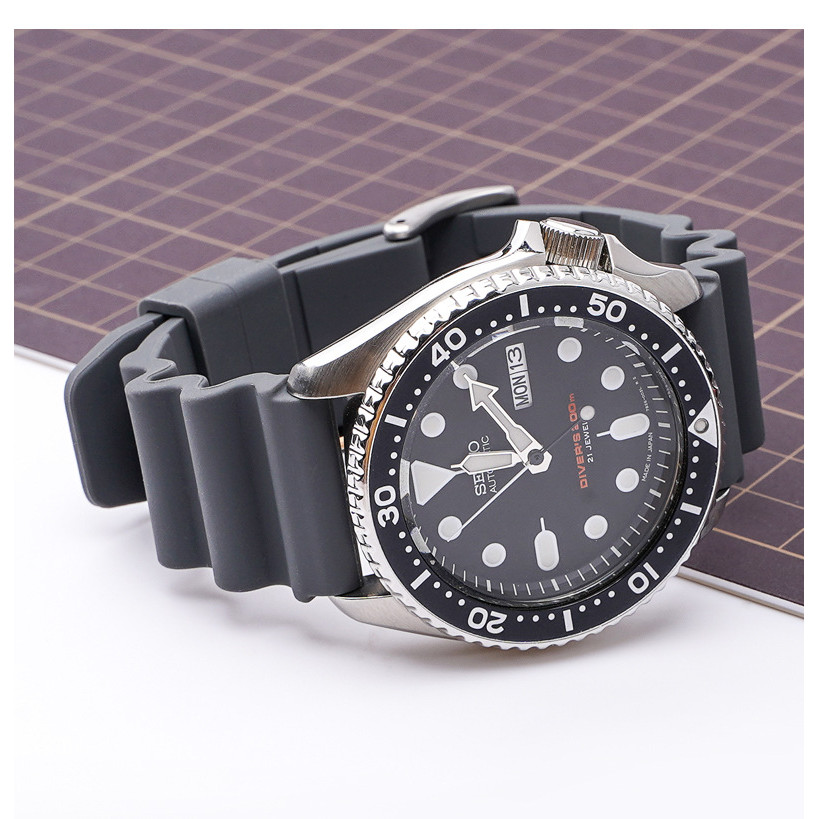 ซิลิโคนกันน้ําสายนาฬิกายาง 20 มม.22 มม.สําหรับ SEIKO 5 Diver TUNA SKX007 SRPD63K1 SKX009 Diver ดําน้ํานาฬิกาเปลี่ยนสายรัดข้อมือผู้หญิงผู้ชายสร้อยข้อมือ