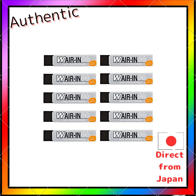 Plus Eraser Double Air-In More Assurance Black 16g 10 ชิ้น ER-060WN 36-939 10
