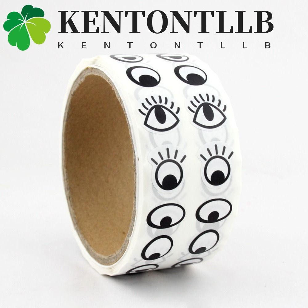 Kentontllb 1000 ชิ้น/ม้วนสติกเกอร์ตาพรีเมี่ยม,งานฝีมือแบบใช้ซ้ําได้ Mini Eye Shaped สติกเกอร์,ทนทาน Self-Adhesive สีดําสีขาวออกแบบของขวัญเครื่องเขียนสติกเกอร์ตกแต่งฮาโลวีน