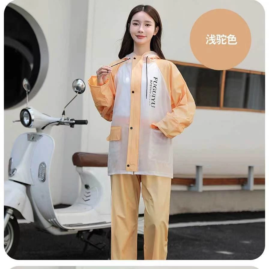ชุดเสื้อกันฝนพร้อมกางเกง สองชิ้นแบบหนา thumbnail 10