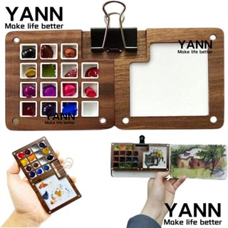 Yann1 กล่องเปล่า 15 ช่อง แฮนด์เมด สีดํา สร้างสรรค์ สําหรับใส่สี ของขวัญ เหมาะกับเด็ก และผู้ใหญ่