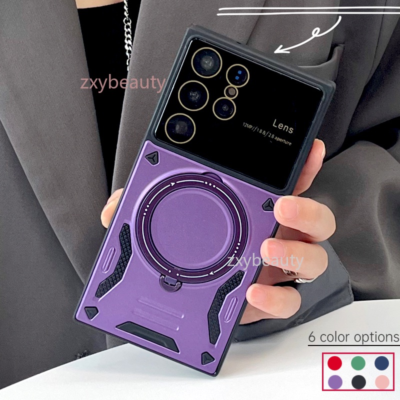 เคสโทรศัพท์มือถือแบบนิ่ม TPU กันกระแทก พร้อมที่ตั้งวาง สําหรับ Samsung Galaxy S23 S22 Ultra FE 5G 2023 S23Ultra S23Plus Plus S22Ultra S23FE
