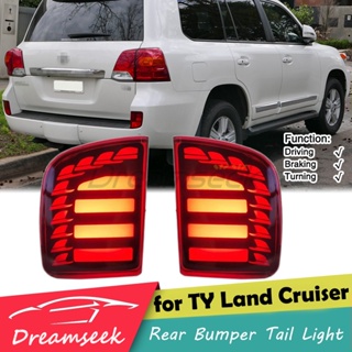 ไฟท้ายกันชน LED สีแดง สําหรับ Toyota Land Cruiser LC200 2008 2009 2010 2011 2012 2013 2014 2015