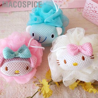 Macospice Bath Ball Cute Cartoon Shower Puff Loofah Body Scrubber PE Tool for Cleaning Bathing