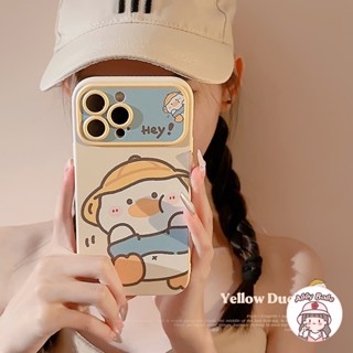 เคส TPU นิ่ม ปิดด้านหลัง ลายการ์ตูนเป็ด ภาพวาดสีน้ํามัน กันฝุ่น แวววาว สําหรับ IPhone 14 Pro Max 12 11 Pro Max X XS XR 7Plus