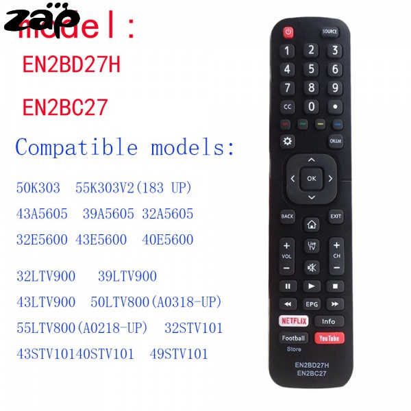 Dévant Hisense สมาร์ททีวีรีโมทคอนโทรล EN2BC27 EN2BC27D สําหรับ Hisense LCD TV รีโมทคอนโทรล Fernbedie