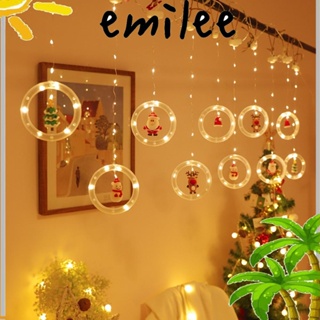 Emilee สายไฟหิ่งห้อย LED 10 ดวง รูปดาว 3 เมตร ชาร์จ USB สําหรับแขวนตกแต่งบ้าน เทศกาลคริสต์มาส