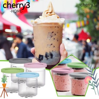 Cherry3 กล่องแก้ว กันรั่ว สําหรับใส่ไอศกรีม นินจา 2 4 ชิ้น