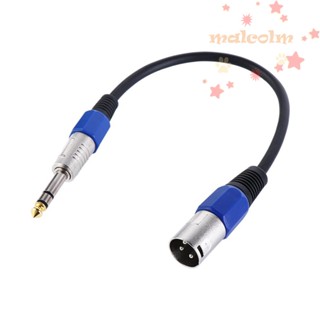 Malcolm XLR 3Pin สายเคเบิล XLR แจ็คตัวผู้ ตัวเมีย XLR 1/4 นิ้ว 6.35 มม. 0.3 ม. 6.35 มม. ตัวเมีย สําหรับไมโครโฟน