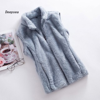 Dpa เสื้อกั๊ก ผู้หญิง เสื้อกั๊กฤดูหนาว สบาย และมีสไตล์ เสื้อกั๊กฤดูหนาว ให้ความอบอุ่นและทันสมัย พร้อมคอสูง วัสดุตุ๊กตานุ่มและซิปปิดที่สมบูรณ์แบบสําหรับความเย็น