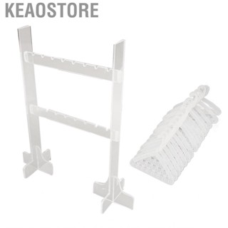 Keaostore Clear Acrylic Jewelry Holder Earring Double Layer Large