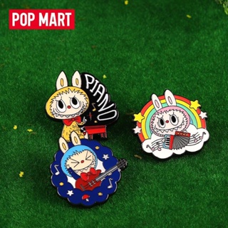 [พร้อมส่ง] Popmart POPMART LABUBU Forest Concert Badge Mystery Box เข็มกลัดเครื่องประดับของขวัญสินค้า WIGG